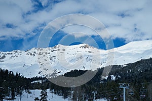 Snow-capped mountain top photo