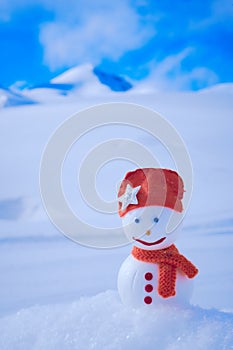 Image of a snowman. Handiwork