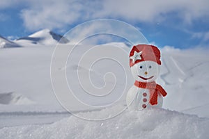 Image of a snowman. Handiwork