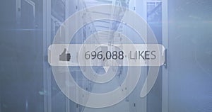 Image of social media data processing over computer servers