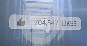 Image of social media data processing over computer servers