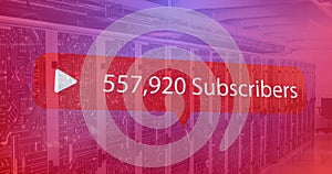 Image of social media data processing over computer servers