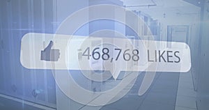 Image of social media data processing over computer servers