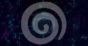 Image of spots over data processing