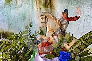 Image of St. George on his horse photo