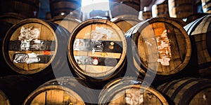 Image of a stack of beer barrels