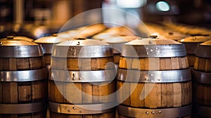 Image of a stack of beer barrels
