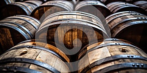 Image of a stack of beer barrels