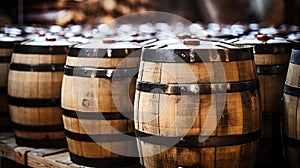 Image of a stack of beer barrels
