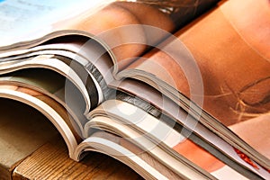 Image of stack of printed magazines
