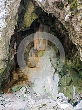 Image of stalactite and stalagmite formations