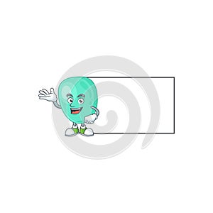 An image of staphylococcus aureus with board mascot design style