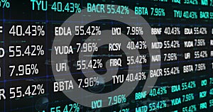 Image of statistics and data processing over world map