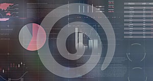 Image of statistics and financial data processing over grid