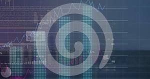 Image of statistics and financial data processing over grid