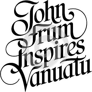 John Frum Inspires Vanuatu Logo