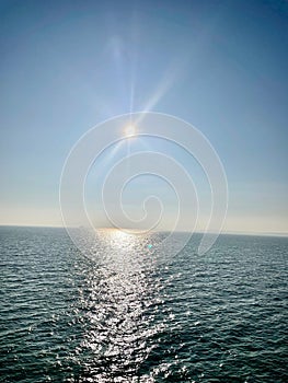 Sun rising over the Solent