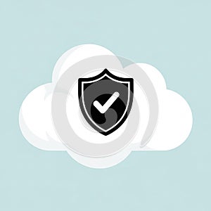 The image symbolizes secure cloud computing or data protection