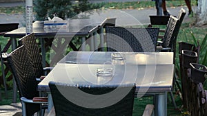 Table with Chairs in a Restaurant Waiting Clients