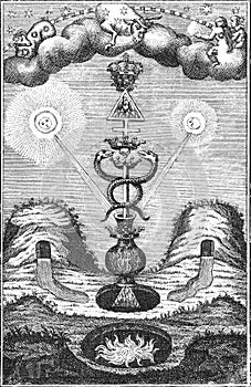 Image taken from the alchemical book entitled the hermetic triumph of a. t limojon