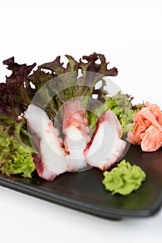 Image of tasty sashimi with ostopus