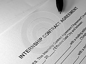 Internship contract agreement