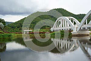 Image of The Tha Chomphu Railway Bridge or White Bridge