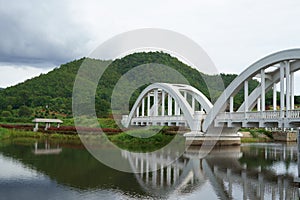 Image of The Tha Chomphu Railway Bridge or White Bridge