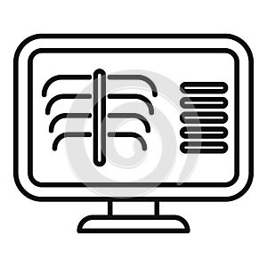 Image thorax icon outline vector. Person examination