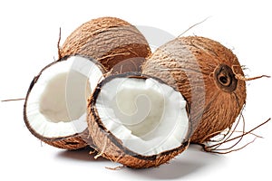 Three Coconuts With One Cut in Half
