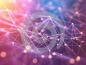 global network abstract background with interconnected nodes and data flow