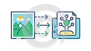 Image to File Conversion, Digital Data Management, vector design Generative AI