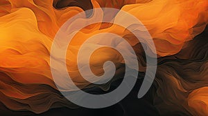 An image to use as a background featuring smoke with tones of autumn colors, light orange, and amber hues. Generative AI