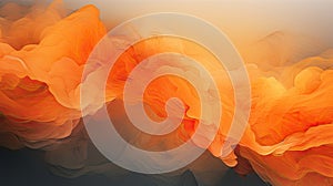 An image to use as a background featuring smoke with tones of autumn colors, light orange, and amber hues. Generative AI