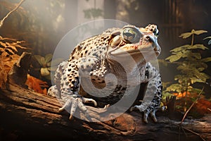 Image of toad on the ground in the forest. Amphibian