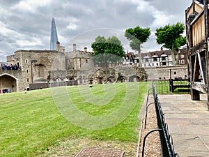 The Tower of London and the London Shard photo