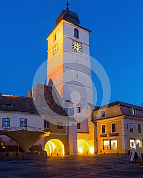 Image of Tower Sfatului is architecture landmark of Sibiu