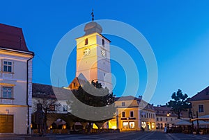 Image of Tower Sfatului is architecture landmark of Sibiu