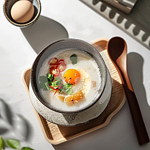 An Image of Traditional Japanese Cuisine Delight that chawanmushi photo