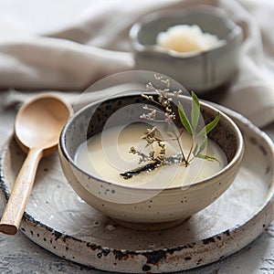 An Image of Traditional Japanese Cuisine Delight that chawanmushi photo