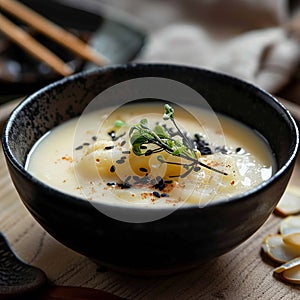 The image of Traditional Japanese Cuisine: Savory Delight of Chawanmushi, photo