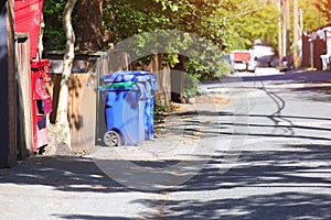 Trashcans on streets