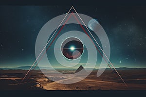 an image of a triangle with an eye in the middle