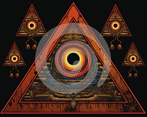 an image of a triangle with an eye in the middle