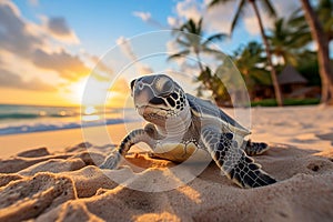 An image of a turtle laying eggs on a beach or a lizard shedding its skin in a pond.