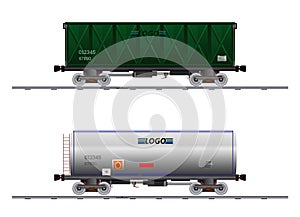 The image of two cargo carriage