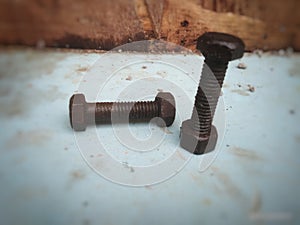 Old nut and bolt,industrial and construction photo