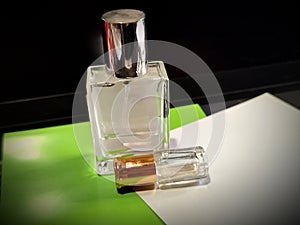 Image of two transparent perfume bottles