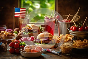 Image of typical food for fourth of july