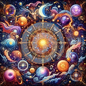 image of universal astral forces and Faith of zodiac messing adventure.